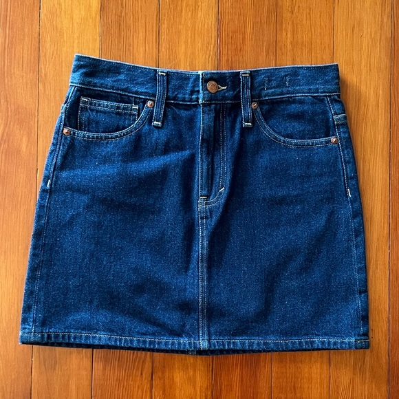 NWT Madewell Rigid Denim Mini Skirt in Dupree Wash -Size 25 - Picture 6 of 8